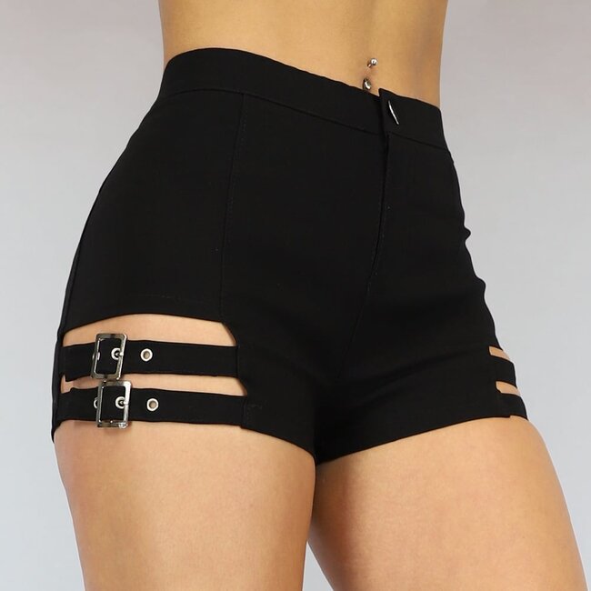 Schwarze Hose mit Trägern