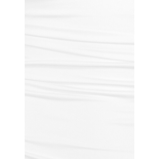 Weißes plissiertes Bodycon Midikleid