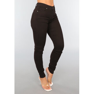 Dunkelbraune Skinny Jeans
