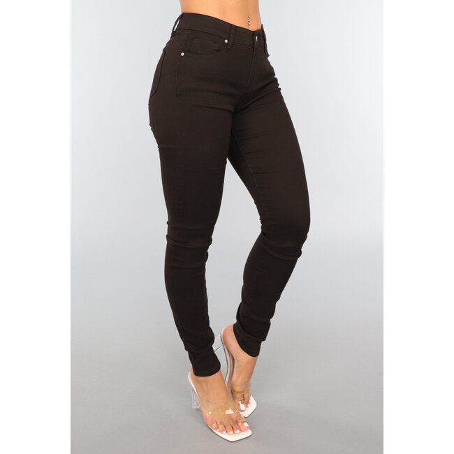 Dunkelbraune Skinny Jeans