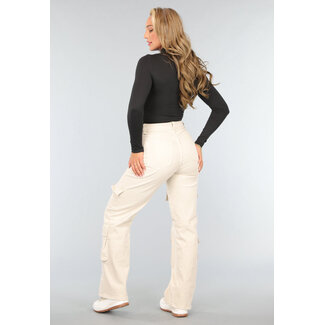 Schwarzes Rollkragen-Crop-Top