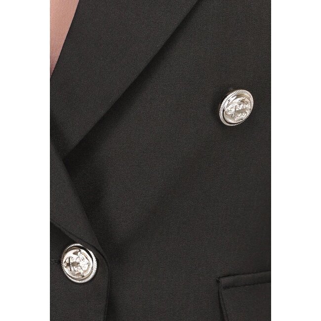 Schwarzer Knopf-Blazer