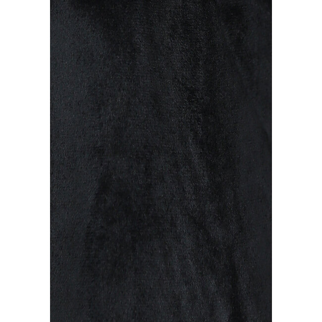 Schwarzer Velours Hausanzug mit weitem Bein