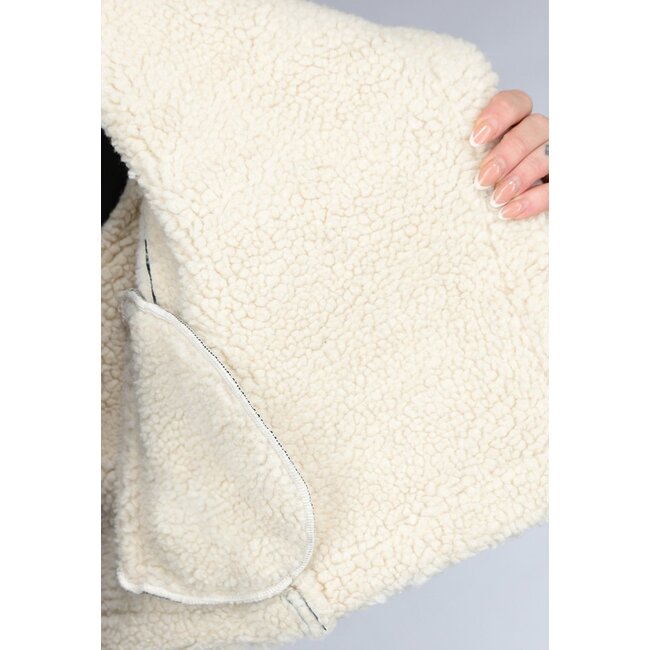 Dunkelgrüner Cropped Lammy Coat