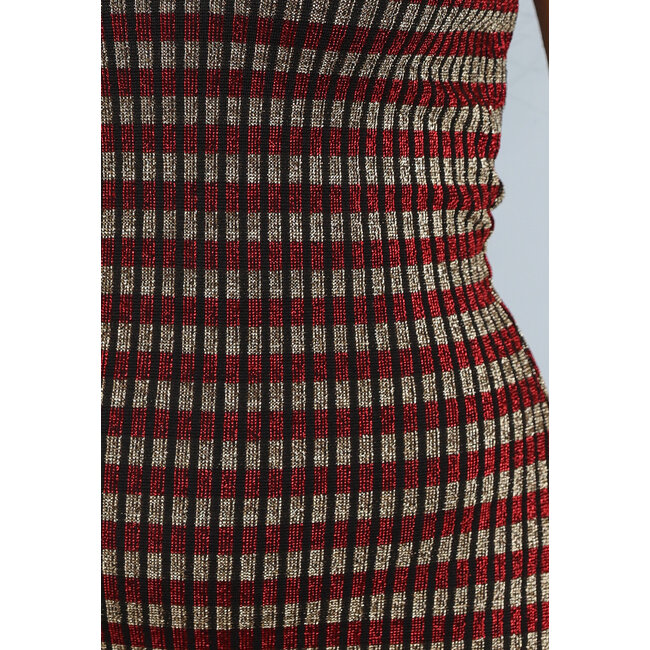 Rotes trägerloses Glitzer-Bodycon-Kleid