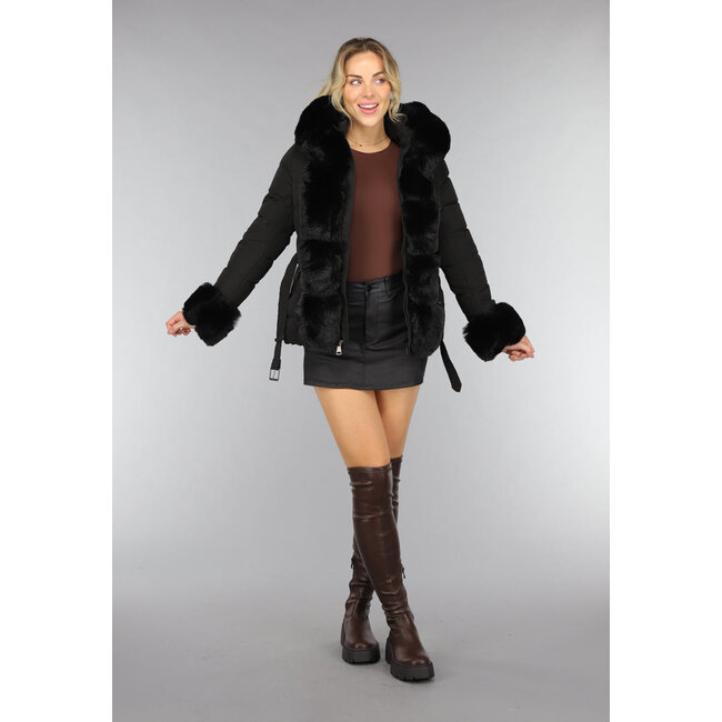 Dunkelbraune Overknee-Stiefel in Lederoptik