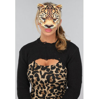 Schaumstoffmaske mit Pantherdruck