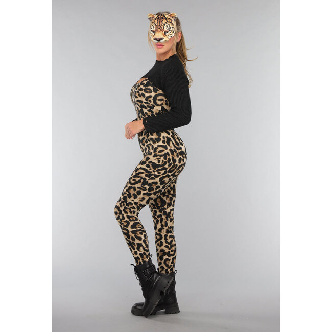 Schaumstoffmaske mit Pantherdruck