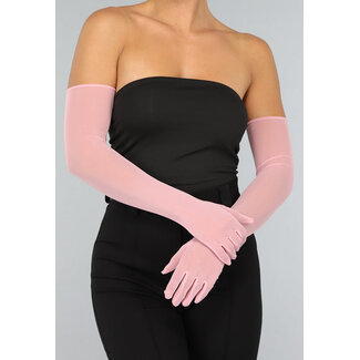 Hellrosa Mesh-Handschuhe