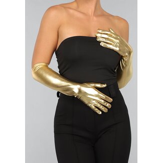 Goldene Metallische Handschuhe