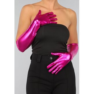Rosa schimmernde Dinner-Handschuhe