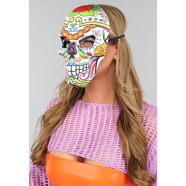 Bunte Skelett Maske