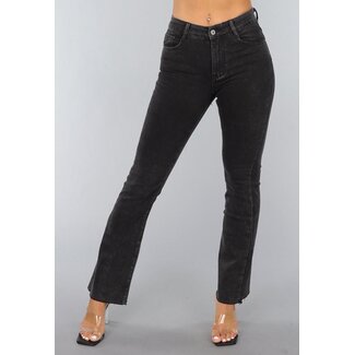 Redial Jeans Anthrazitfarbene Schlagjeans mit mittlerer Taille