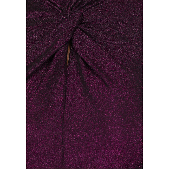 Twist-Bodysuit mit lila Glitzer