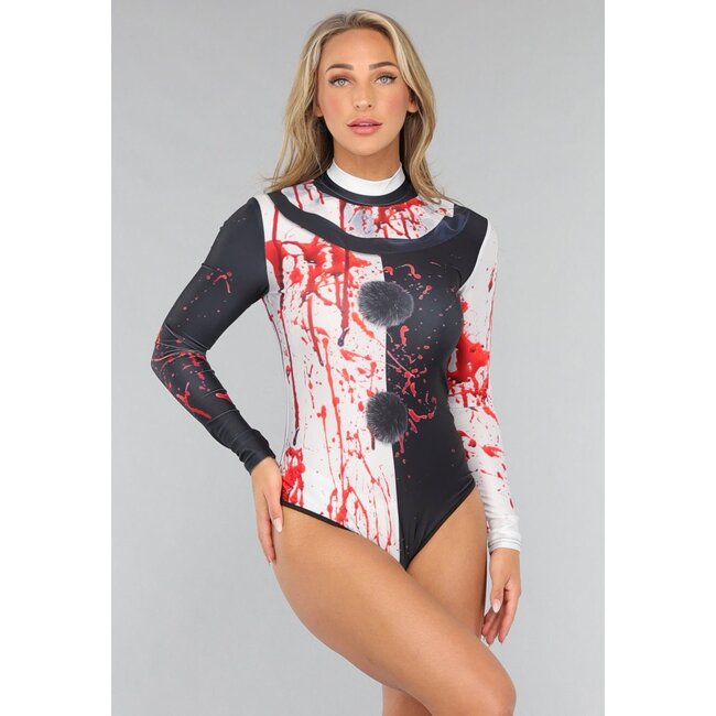 Blutiger verrückter Clown Bodysuit