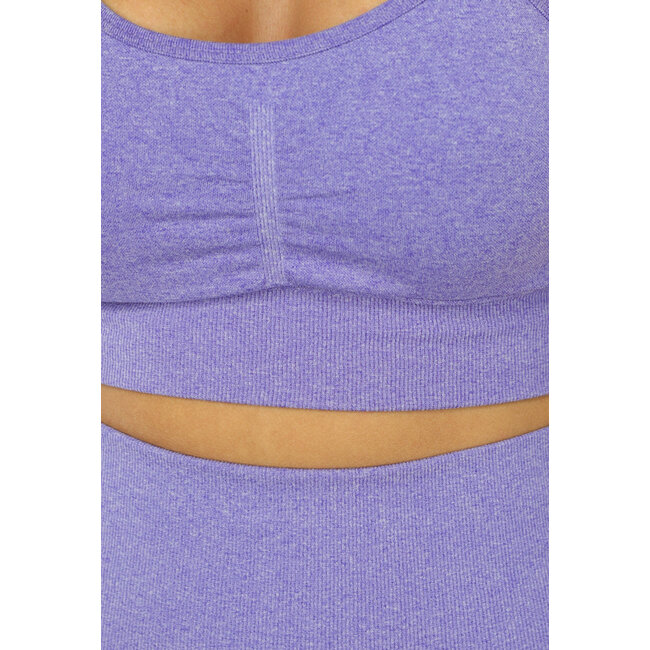 Lila Sportliches Set mit Biker Short