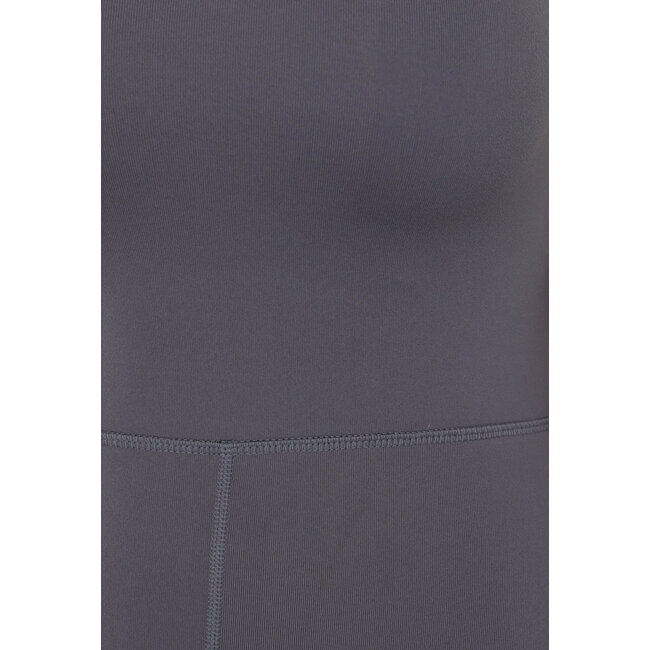 Anthrazitfarbener Flair Jumpsuit mit breiten Schulterträgern