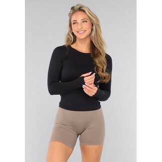 Sportliches Langarm-Top aus Elastic Fabric