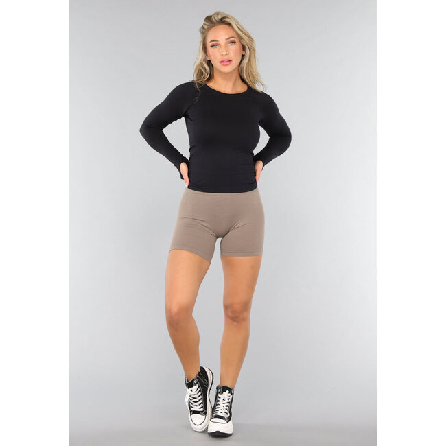 Sportliches Langarm-Top aus Elastic Fabric