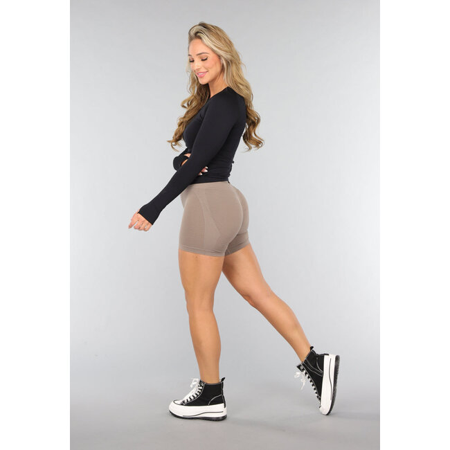 Sportliches Langarm-Top aus Elastic Fabric