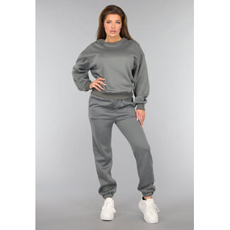 Dunkelgraues Fleece Lounge Set