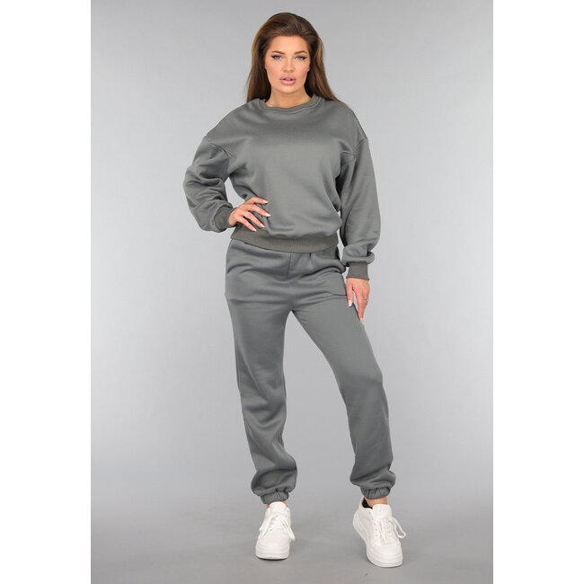 Dunkelgraues Fleece Lounge Set