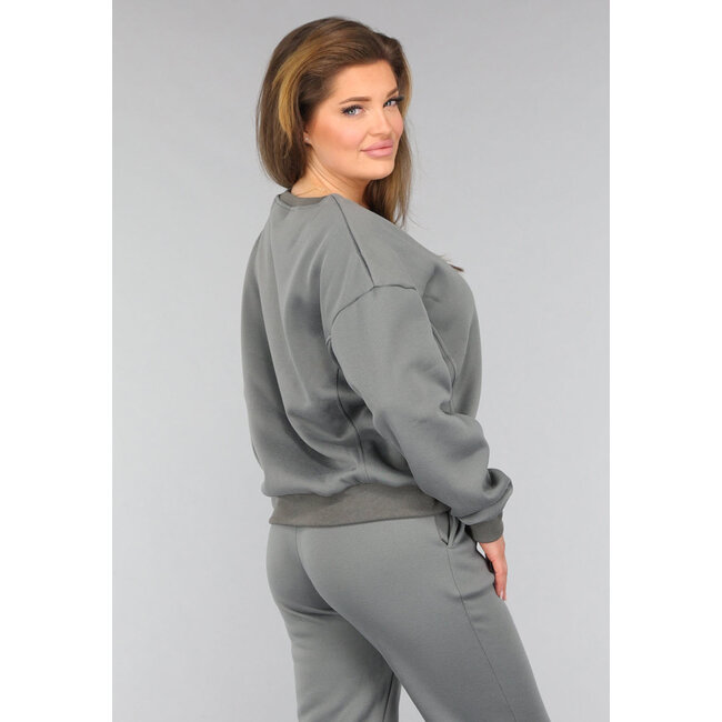 Dunkelgraues Fleece Lounge Set