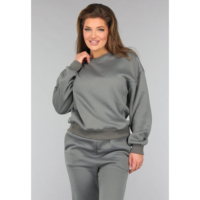 Dunkelgraues Fleece Lounge Set