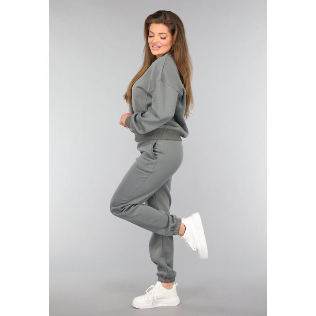 Dunkelgraues Fleece Lounge Set