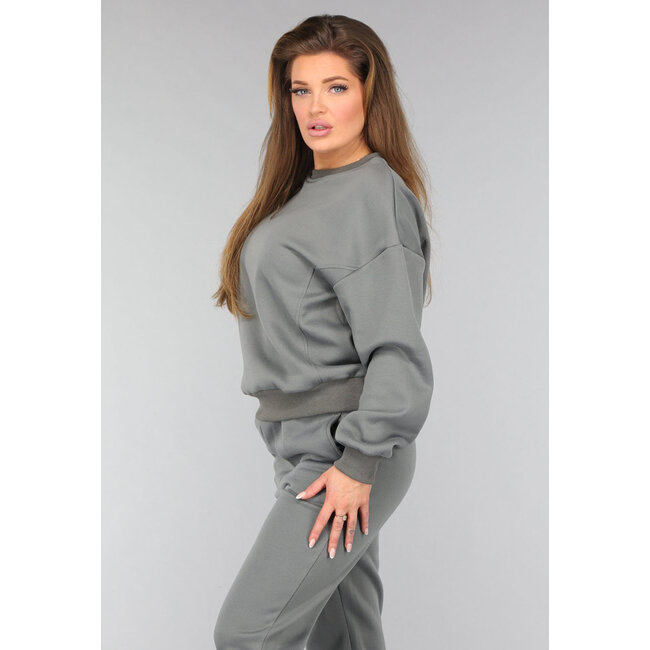 Dunkelgraues Fleece Lounge Set