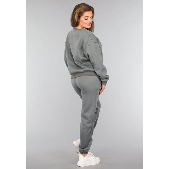 Dunkelgraues Fleece Lounge Set