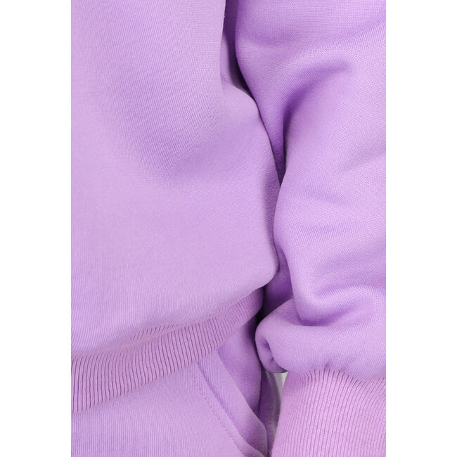 Lila Fleece Zweiteiler mit Kapuze