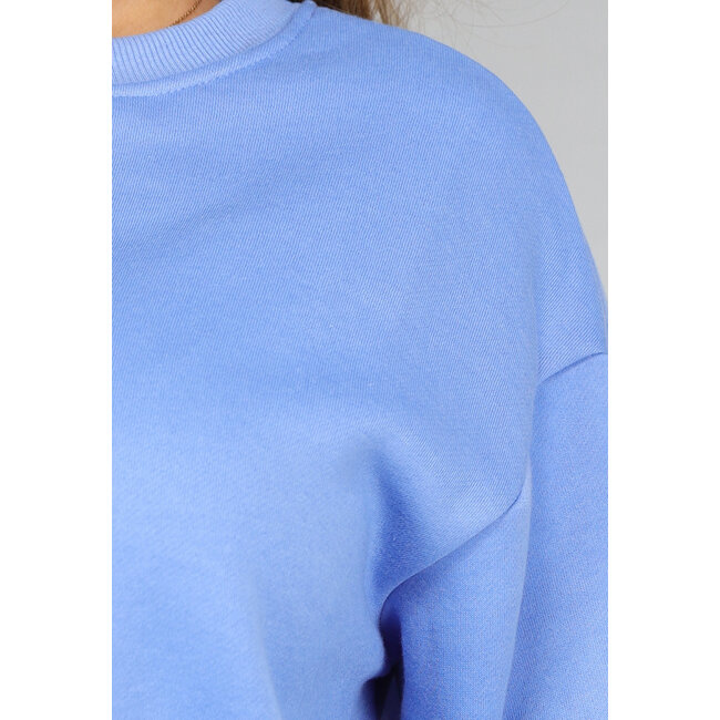 Blauer Fleece-Zweiteiler mit Shorts
