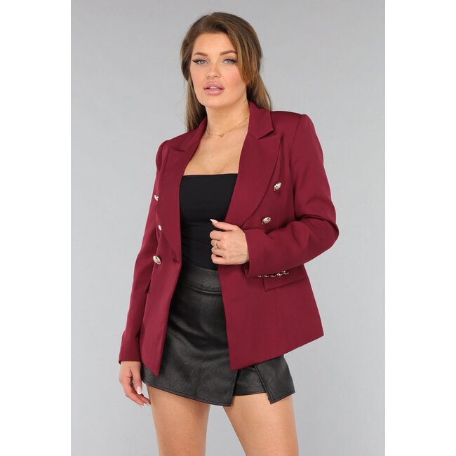Weinroter Knopf-Blazer