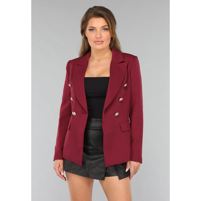 Weinroter Knopf-Blazer