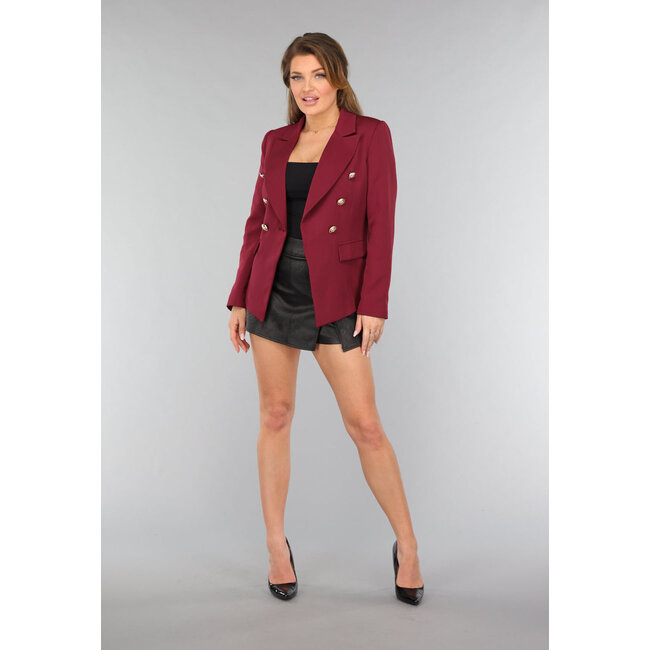 Weinroter Knopf-Blazer
