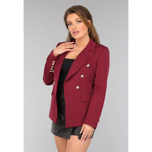 Weinroter Knopf-Blazer