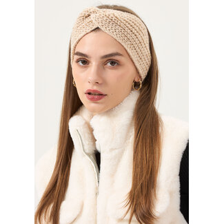 Gestrickter Haarreif mit Pailletten