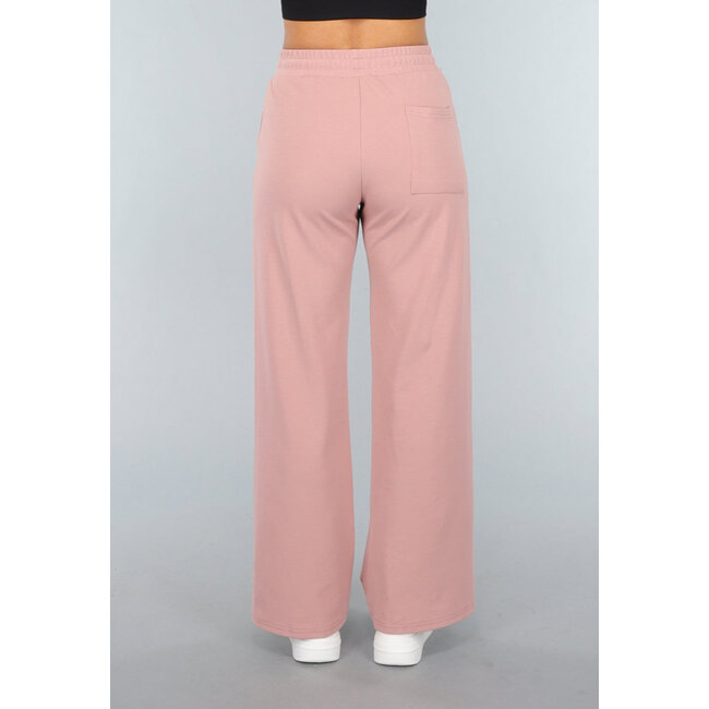 Altrosa Lounge-Hose mit weitem Bein