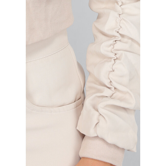 Beige Weites Bein Cargo Co Ord