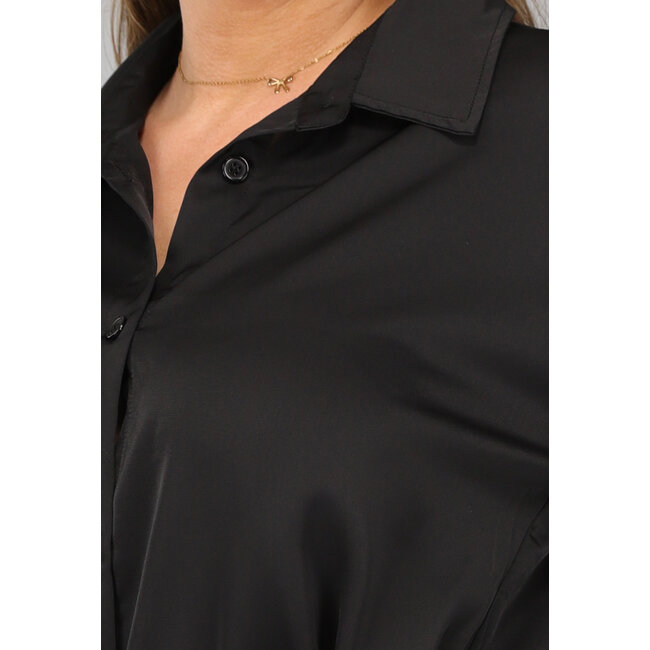 Schwarzes Blusenkleid mit Hose