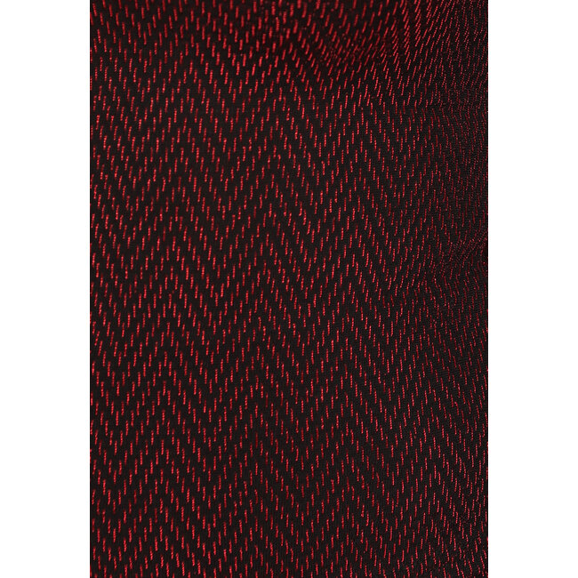 Rotes langärmeliges Top mit Zickzack-Muster