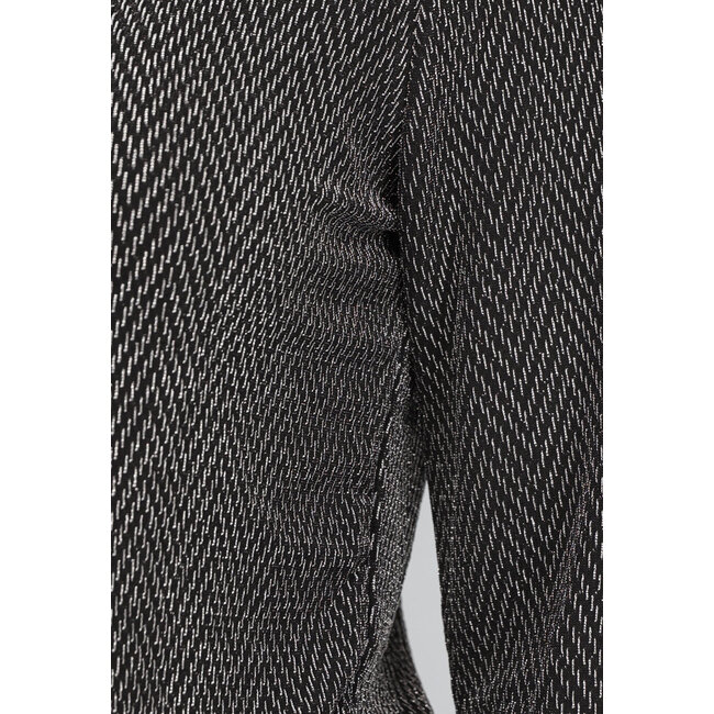 Silberne langärmelige Bluse mit Glitzer