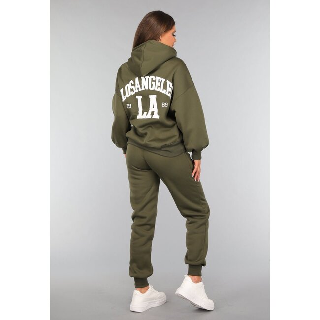 Khaki Jogginganzug mit Text