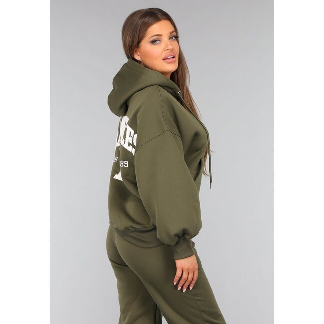 Khaki Jogginganzug mit Text