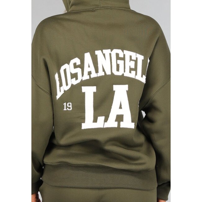 Khaki Jogginganzug mit Text