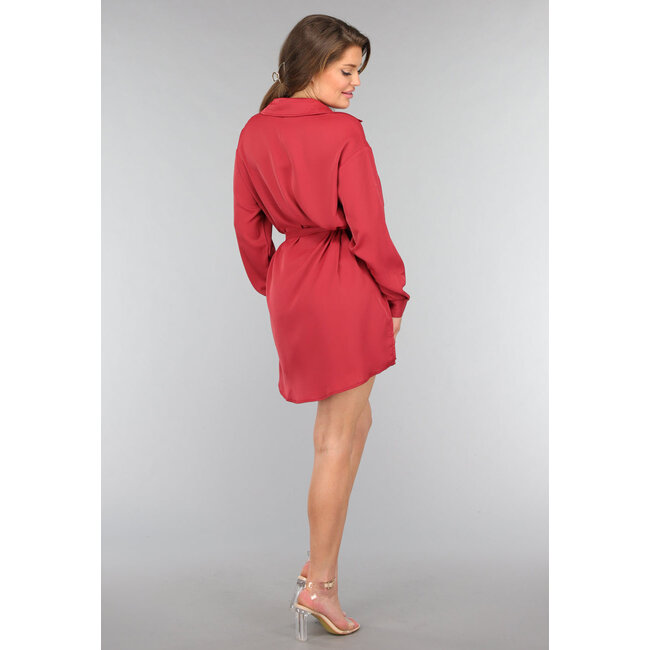 Rostbraune lange Bluse mit Hose und Bund