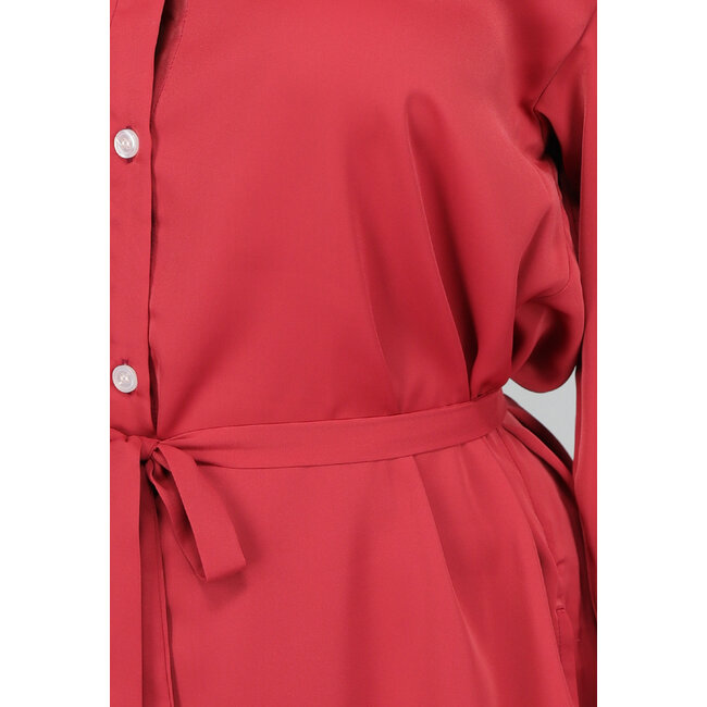Rostbraune lange Bluse mit Hose und Bund