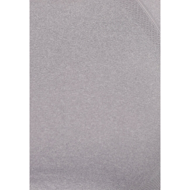 Graues Langarm-Cropped-Sport-Top