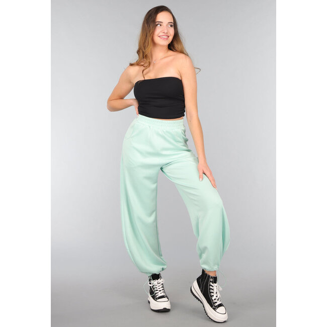 Mintgrüne Sweatpants mit Taschen